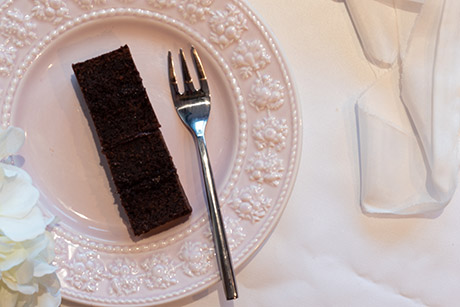 Chocolate fudge flavour wedding cake
