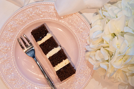 Chocolate and salted caramel flavour wedding cake